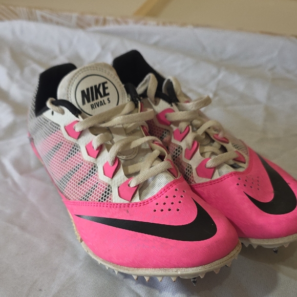 Nike Shoes - Nike Rival S Pink and Black Running Spikes